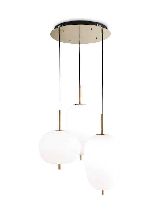 Ideal Lux Humble Κρεμαστό Φωτιστικό LED με Θερμό Λευκό Φως Λευκό 60x60x59εκ. 224541